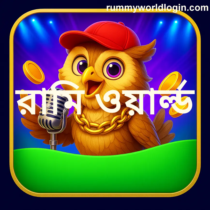 Rummy World golden logo